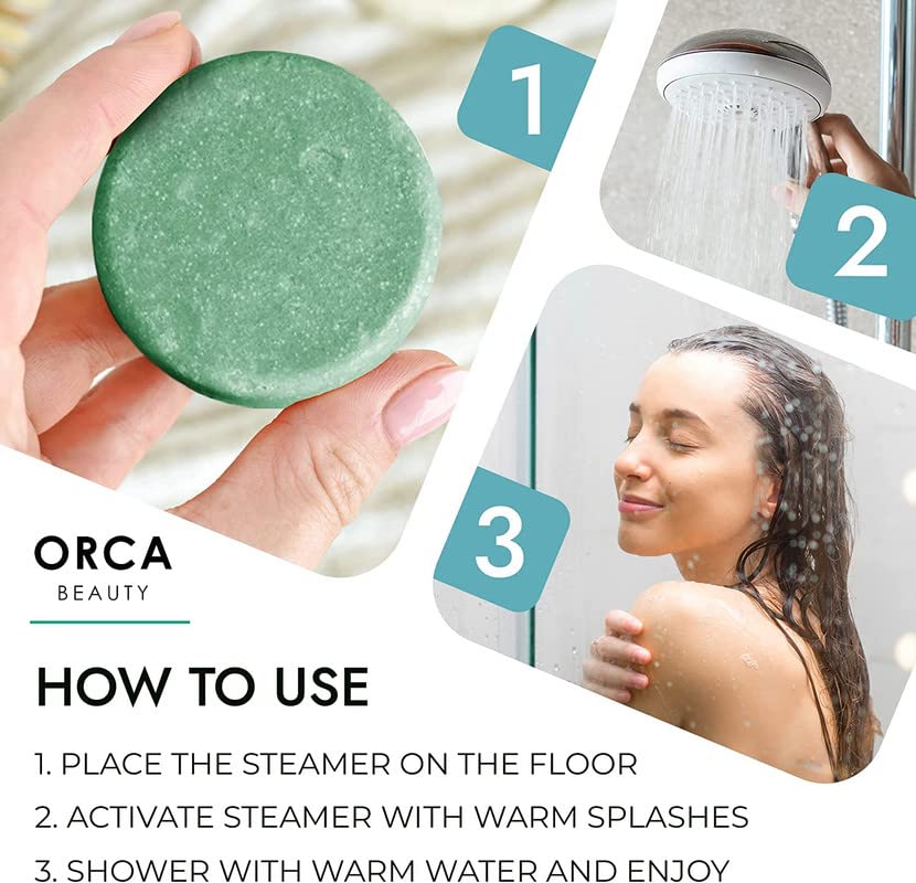 Shower Steamers Aromatherapy - Relaxation Gifts for Women, Shower Bombs, Unique Spa Gifts Shower Tablets, Stocking Stuffers for Women & Men (Peppermint and Eucalyptus Scent 8PC) Orca Beauty
