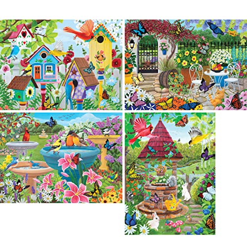 Bits and Pieces – 4-in-1 Multi-Pack 500 Piece Jigsaw Puzzles for Adults – Jigsaw Puzzle Set Bundle by Artist Kathy Bambeck, Completed Puzzle Size: 16" x 20" Bits and Pieces