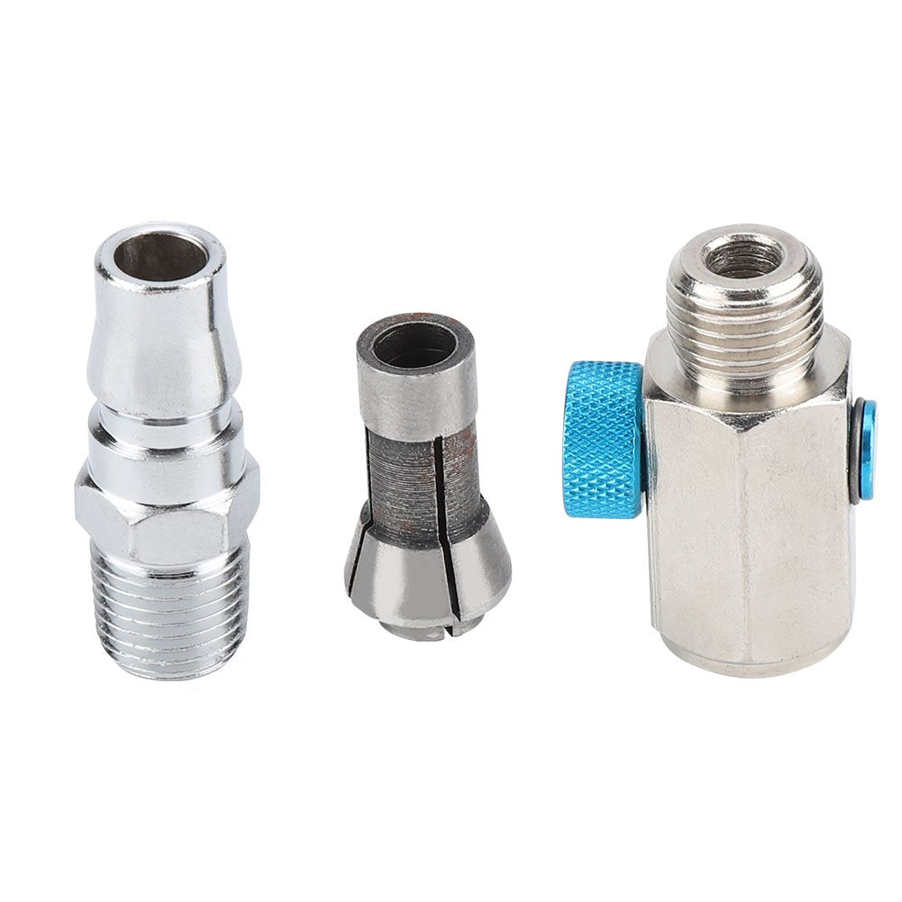 16 Pcs Air Die Grinder Kit 1/4" 1/8" Pneumatic Rotary Grinding Tool Air Grinder Polishing Engraving Tool Set with Grinding Heads and Spanner Accessories 25000RPM Keenso