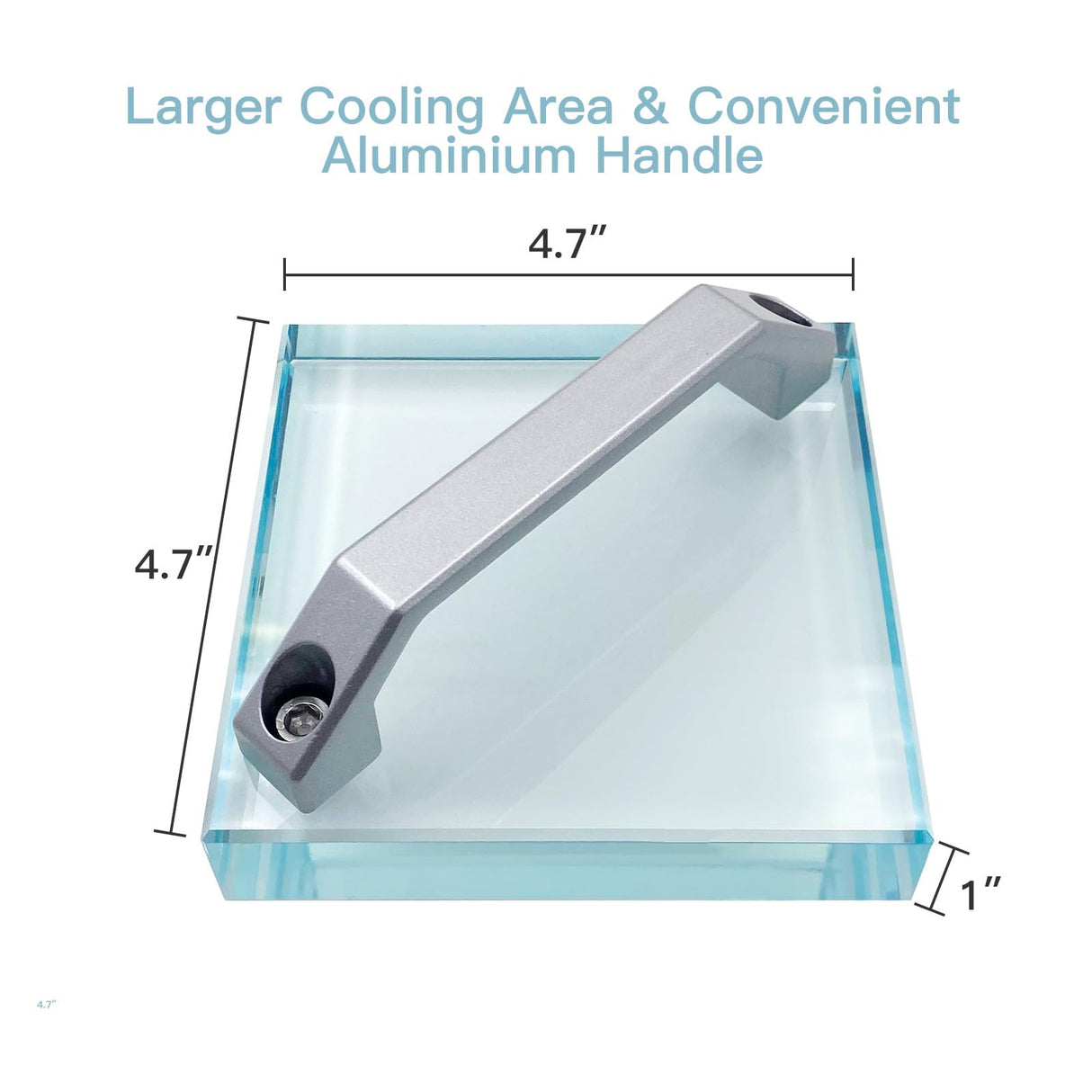 HTV Cooling Block for Vinyl with Handle, 4.7" x 4.7" Heat Absorbing Area, Designed to Provide Fast and Efficient Cooling for Sublimation HTV, DTF Film, Heat Transfer Vinyl and Heat Transfer Paper WoodArtSupply