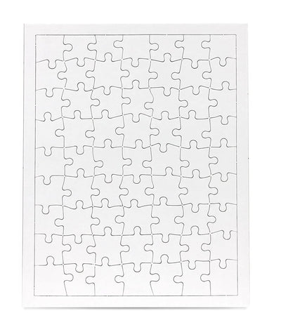6 Blank Jigsaw Puzzles – 9.5 x 12 Inch, 63 Pieces Each – Hygloss DYI Party invites, Perfect for Decorating, Kids' Activities, Arts & Crafts or Party Favors - Puzzle Pieces to Draw On for Crafts