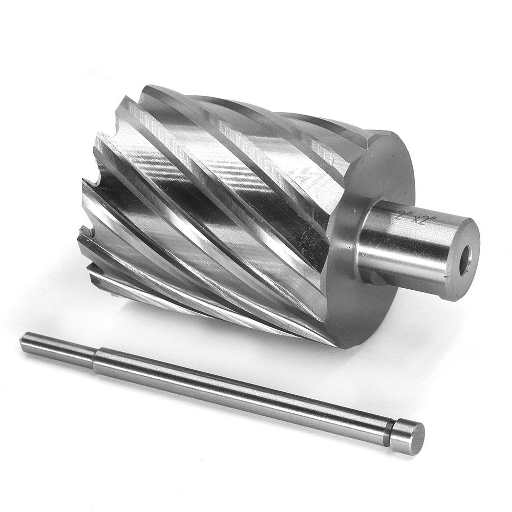 Annular Cutter JESTUOUS 3/4 Inch Weldon Shank 2 Cutting Diameter 2 Cutting Depth with Pilot Pin Slugger Bits Two Flat HSS Kit for Magnetic Drill Press,1 Piece JESTUOUS