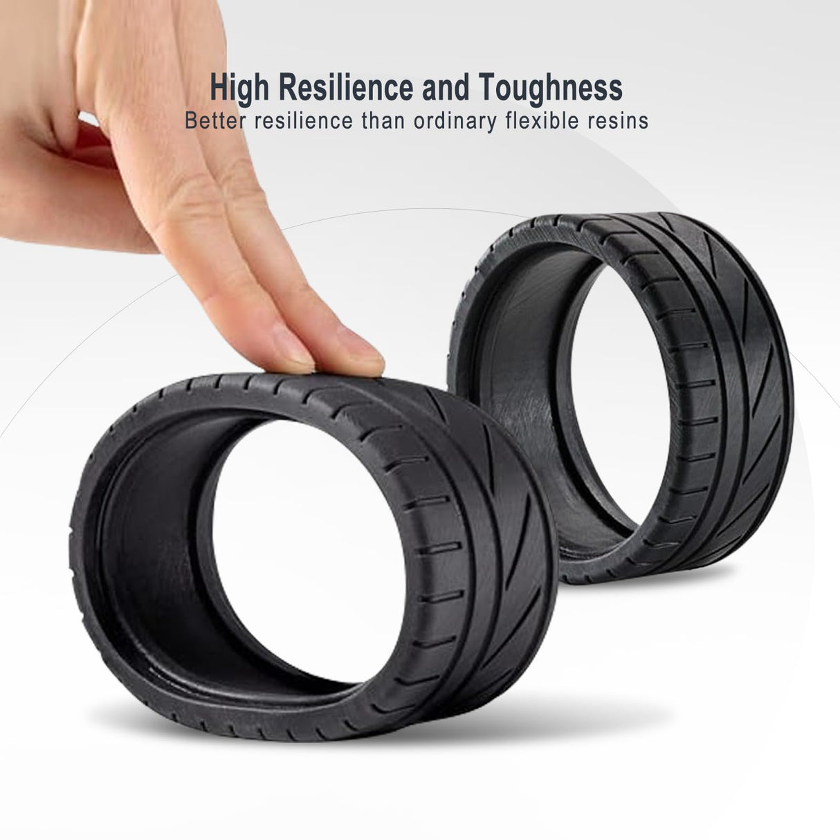 YOUSU Flexible Tough (Shore 80A) 3D Printer Resin, Soft Rubber/TPU Like 3D Printing Resin1, High Elongation 405nm Fast UV-Curing Photopolymer Resin for LCD Printer,Black 1000g Yousu