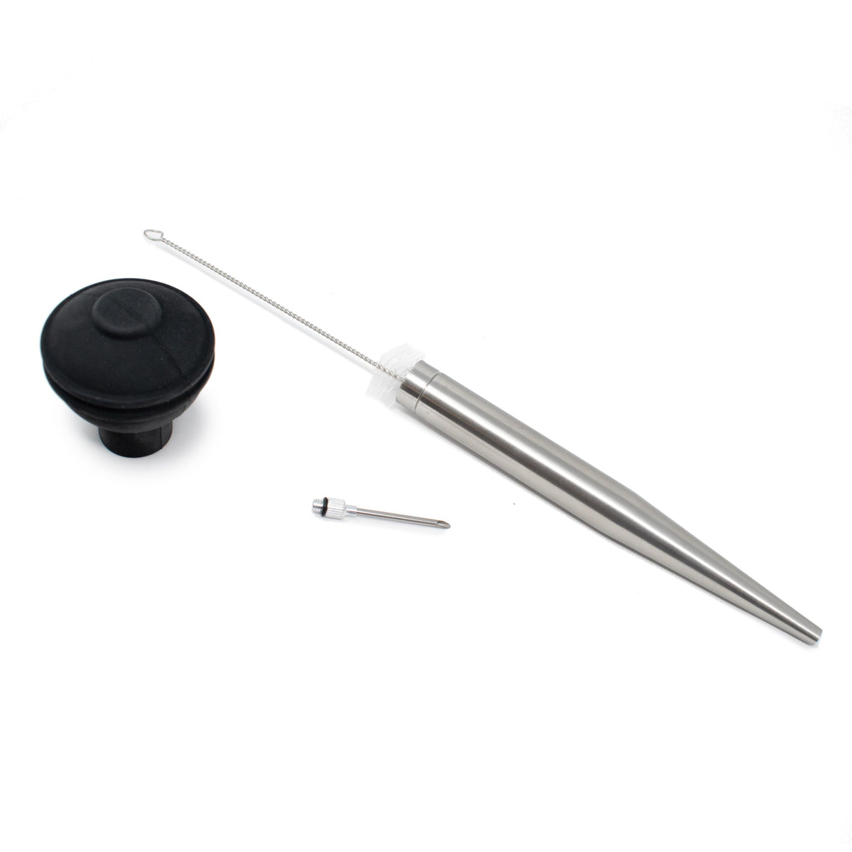 Norpro Deluxe Stainless Steel Baster with Injector and Cleaning Brush 11" x 2" x 2" Norpro