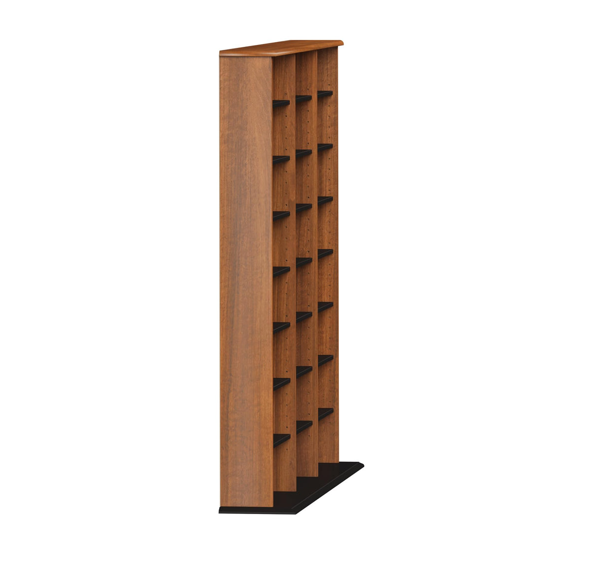 Prepac 3 Column Tall Cabinet Media Storage, Triple Width Wall, Cherry/Black Prepac