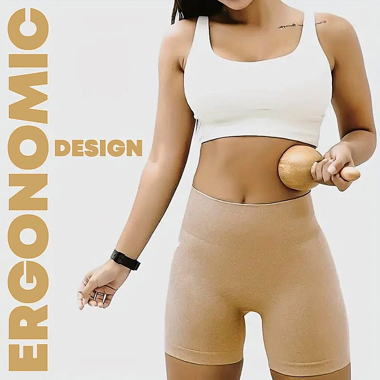 ViiTar 2-in-1Wood Therapy Cup, Wooden Roller for Cellulite, Wood Therapy Massage Tools for Body Sculpting, Maderoterapia Kit ViiTar