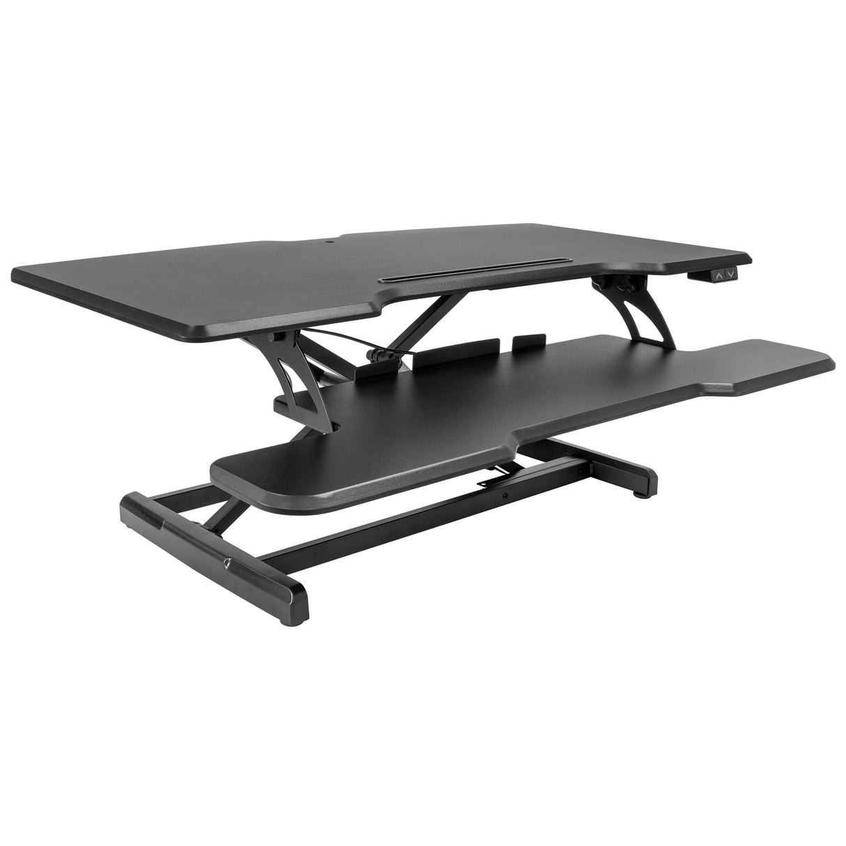 Mount-It! Electric Standing Desk Converter with 38" Tabletop, Height Adjustable Sit Stand Desk Riser, Motorized Desk Riser with Keyboard Tray and Device Slot, Fits Monitor & Laptop, Black Mount-It!