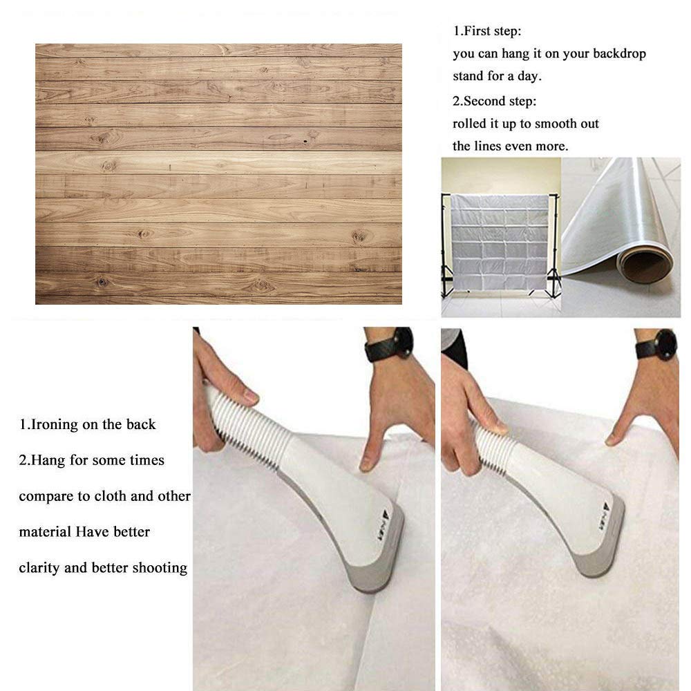 BINQOO 7x5ft Retro Wood Wall Background Rustic Autumn Wooden Wall Background Farm Barn Western Cowboy Wooden Backdrop Props for Baby Shower Birthday Easter Party Eve Studio Props BINQOO