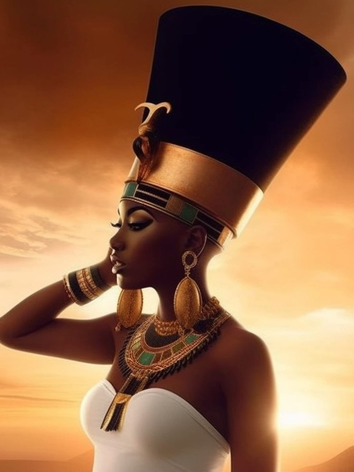 Bimkole 5D Diamond Painting Kits African American Women, Full Drill Exotic Beauty Paint with Diamonds Art DIY Rhinestone Embroidery by Number Kits Cross Stitch Home Wall Craft Decoration(12x16inch Bimkole