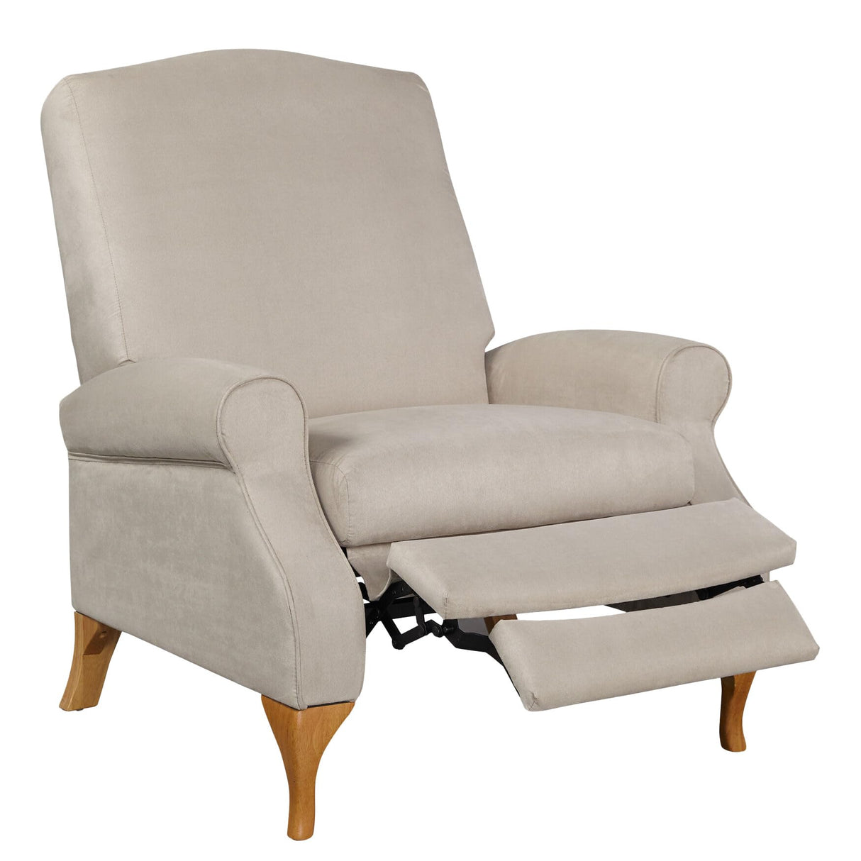 BrylaneHome 350 Lbs. Weight Capacity Faux Suede Recliner - Beige BrylaneHome