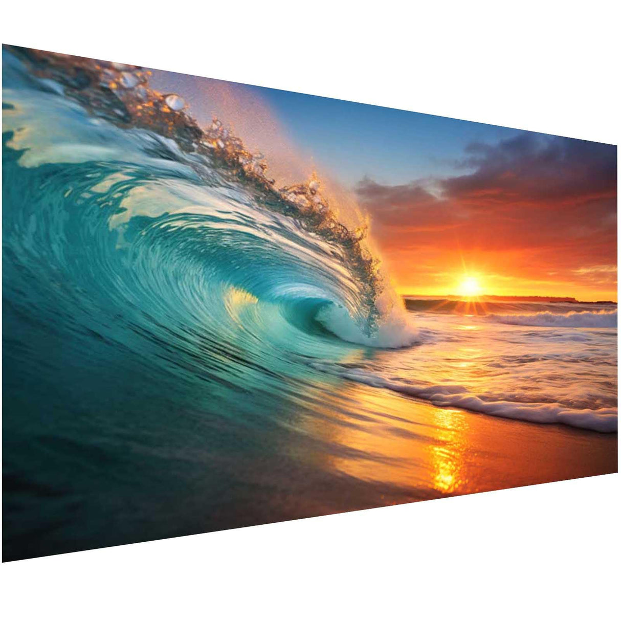 Diamond Painting Kits for Adults,Large Sunset Ocean Beach Diamond Art Painting for Beginners, Diamond Round 5D Full Drill Paint with Diamonds Pictures Gem Art Painting Kits DIY Crafts Kits 28X16in OFRKE