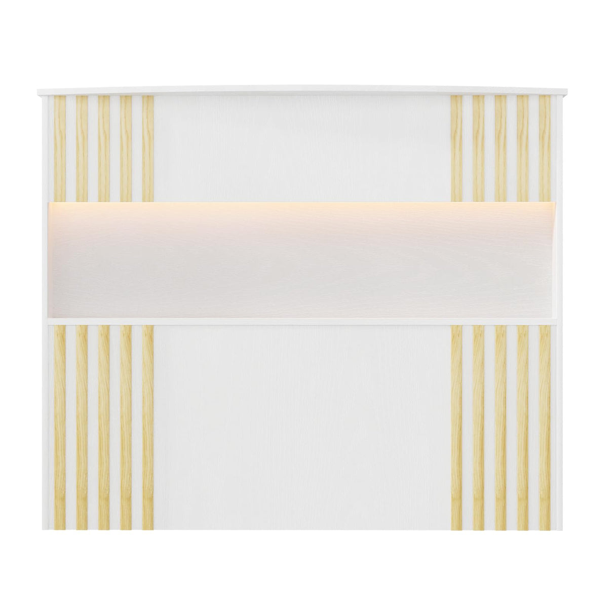 VOWNER Modern Reception Desk with Storage Drawers, 39.4" H Office Counter with LED Lighting, Secretary Desk with Power Outlets – Front Desk for Salon, Lobby – White (47.2" W x 18.9" D x 39.4" H) VOWNER