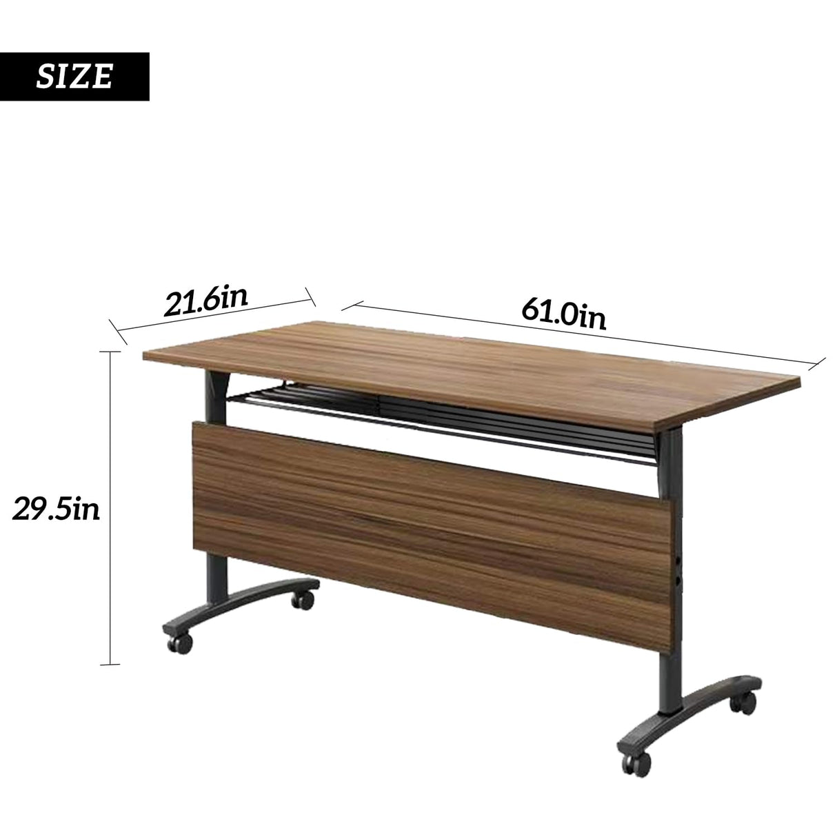 LKATOR Foldable Conference Table,Modern Mobile Meeting Table with Silent Wheels,Mobile Training Table for Training Rooms,Rolling Conference Room Tables for Office,Classroom (6pack 61 * 21.6 * 29.5) LKATOR