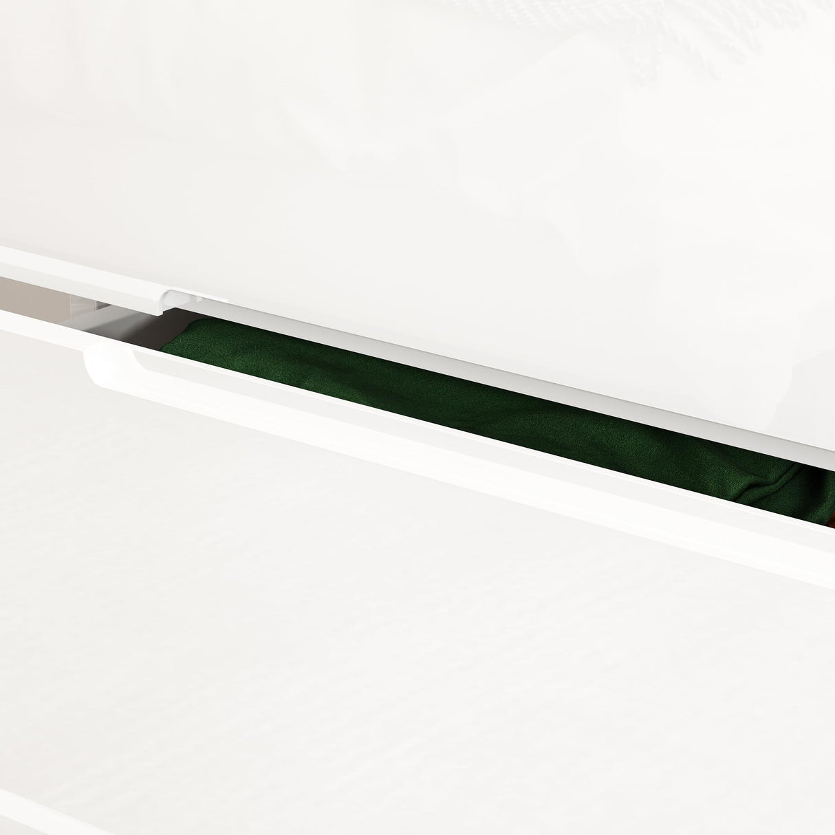 Homsee Tall 5 Drawer Dresser with LED Light, Modern Storage Dresser Chest of Drawers with High Gloss Surface for Bedroom, White (31.5”W x 15.7”D x 42.6”H) Homsee