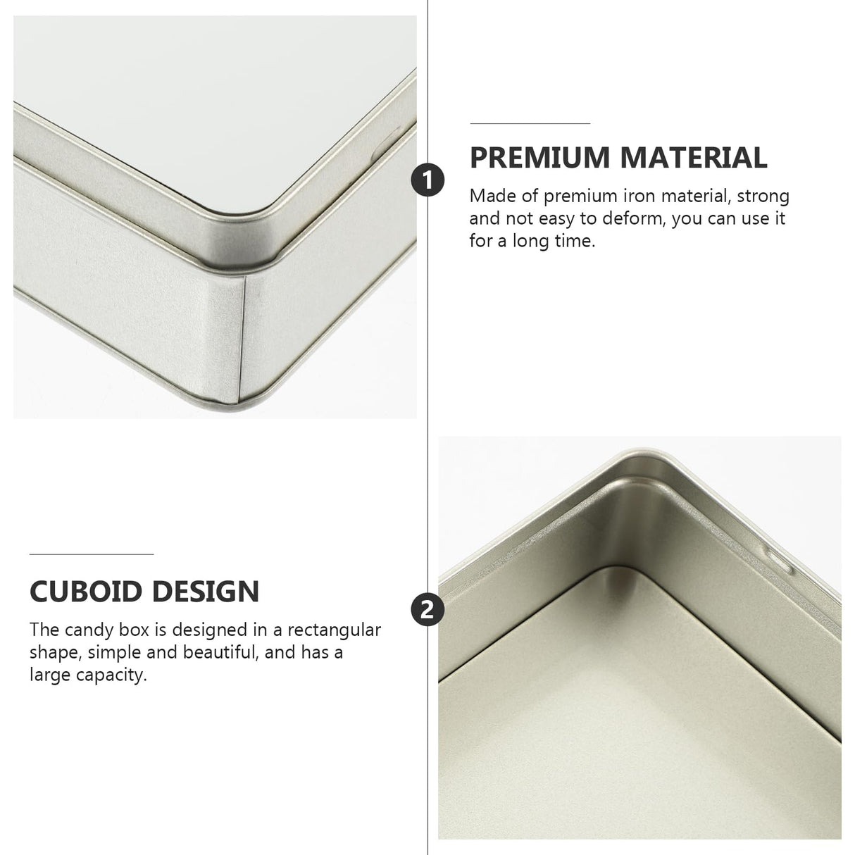 SOESFOUFU Storage Tins Box Sublimation Candy Tin Box Cake Iron Rectangle Treat Tin SOESFOUFU