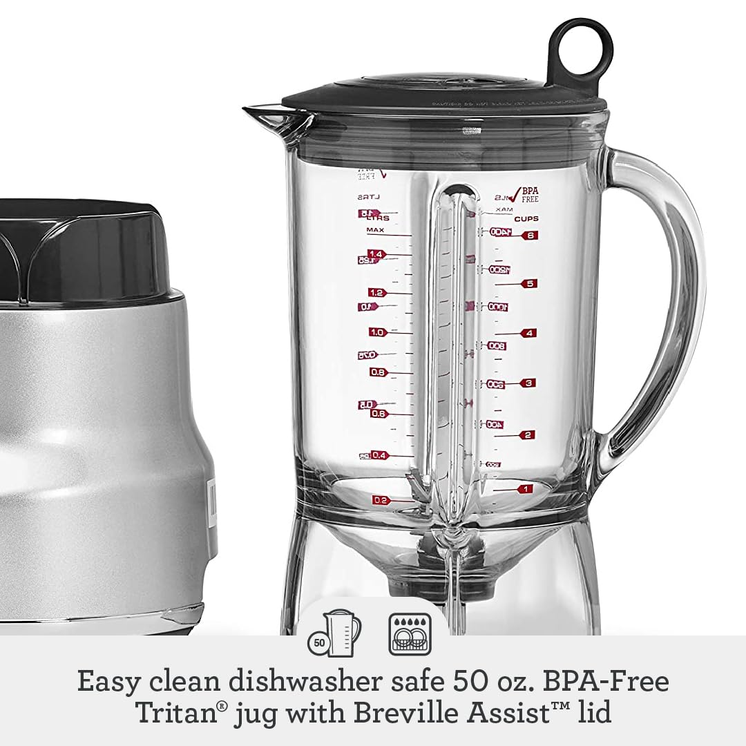 Breville BBL620SIL1AUS1 The Fresh & Furious Food_Blender, 50oz, Silver Breville