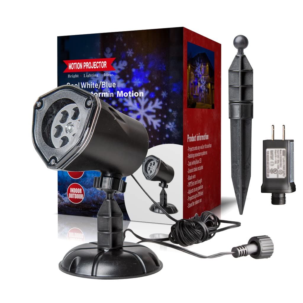 Vanthylit Christmas Projector Lights Outdoor, White Blue Snowflakes Projection Outside, Waterproof LED Landscape Christmas Light for Window Yard House Party Xmas Indoor Decor Vanthylit