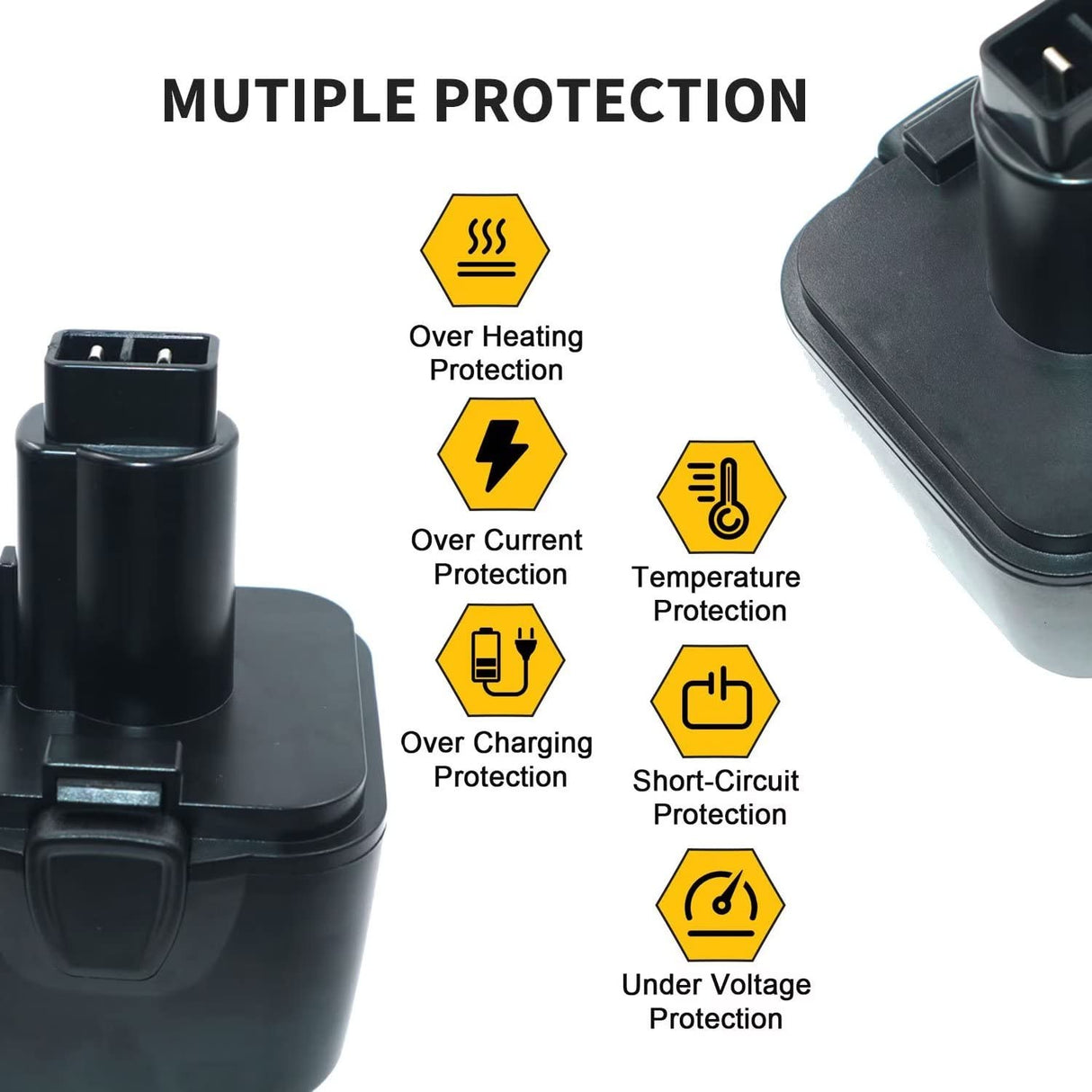 H-ANT 3000mAh Replacement Compatible with Lincoln Grease Gun LNC 18V Battery 1800,1801,63120-1578,1842,1844,1444,1442 H-ANT