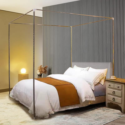 Stainless Steel Canopy Mosquito Netting Canopies Frame/Post Twin Full Queen King Size (Twin XL)