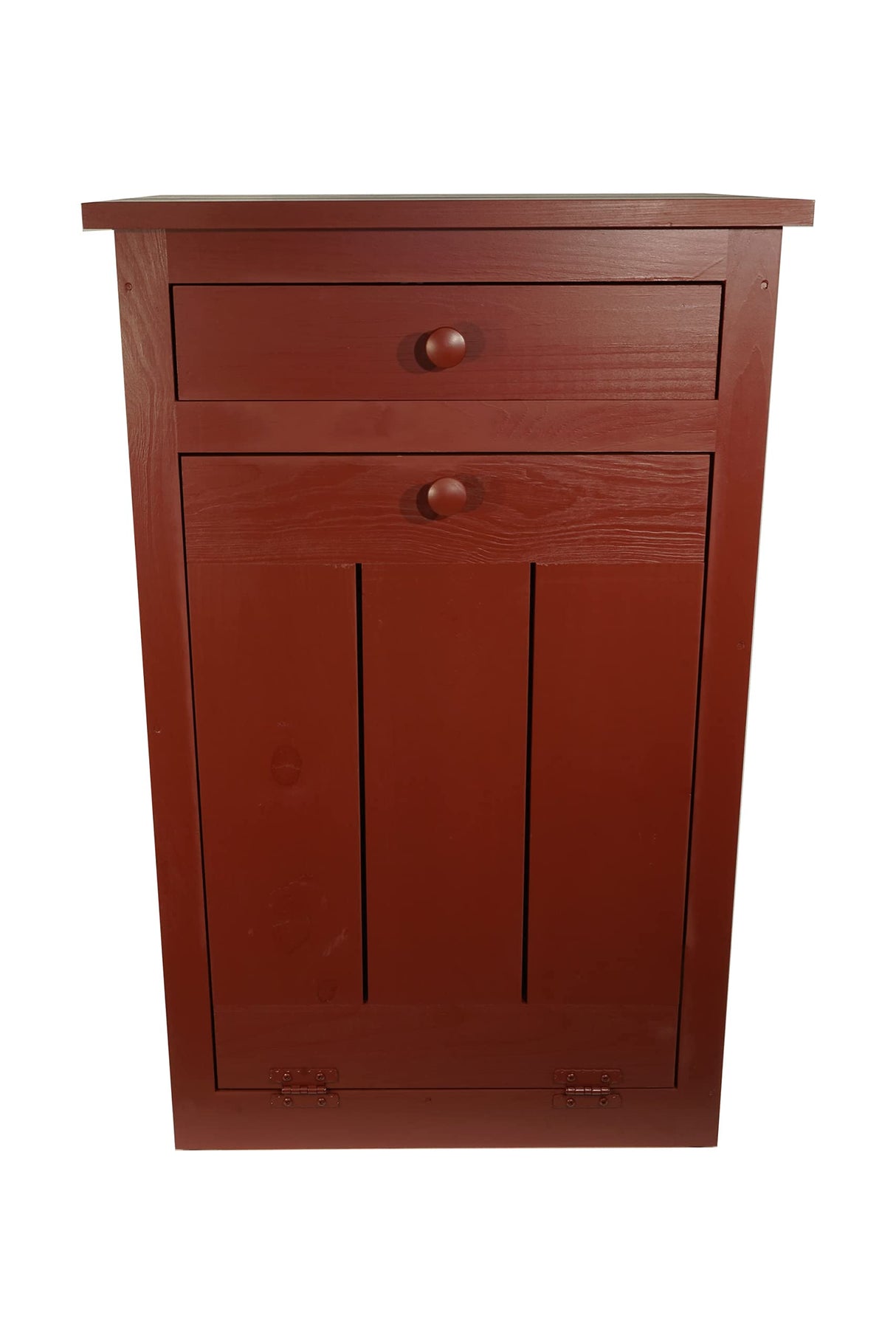 DutchCrafters 34" Solid Pine Wood Soft Close Tilt Out Trash Can Recycle Bin with Drawer, 9 Gallon/36 Quart - Amish Made in USA (Cranberry Red) DutchCrafters