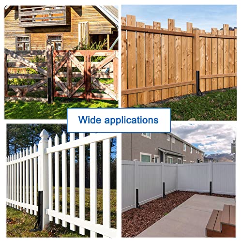 Wpbhk 1PCS Fence Post Repair Kit Heavy Duty Fixer Anchor Ground Spike,Fence Post Support Stake for Repairing Damaged Fence Gate Posts Sign Posts or Wpbhk