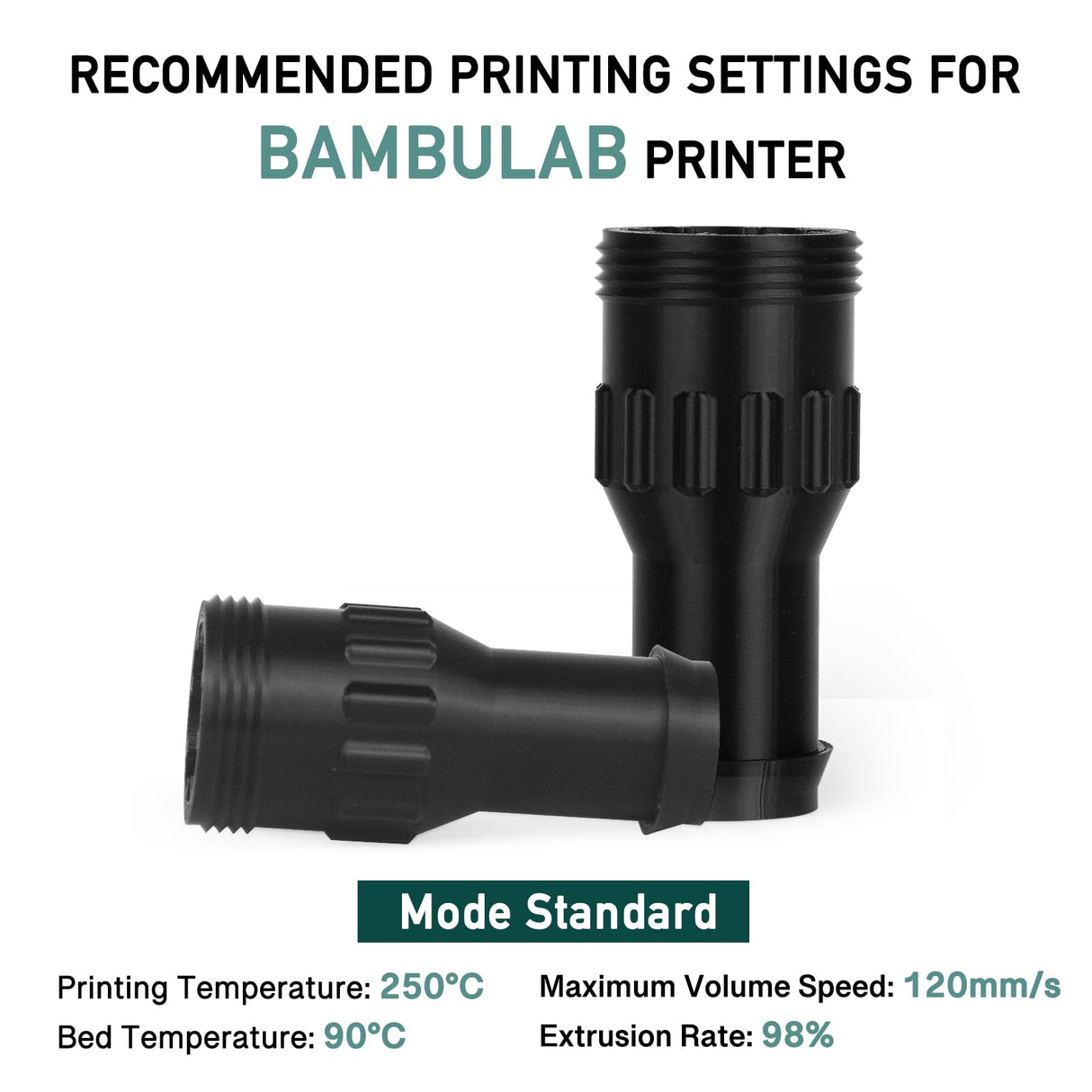 Nylon Filament 50g Black 1.75mm for 3D Printing Fit Most 3D Printer PA6 Filament yxpolyer