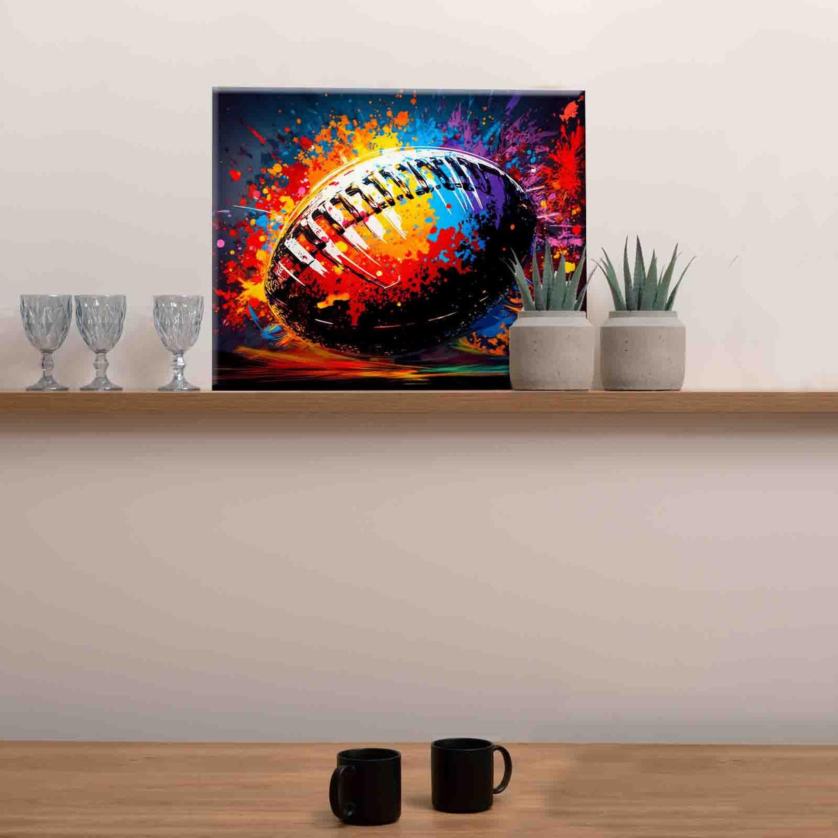 Paint by Numbers Kits 16 x 20 inches Canvas DIY Oil Painting for Boys,Students,Adults Beginner with Brushes & Acrylic Pigment - Rugby Sports Lovers(Without Frame) for Boys Room Wall Decor Aihonmin