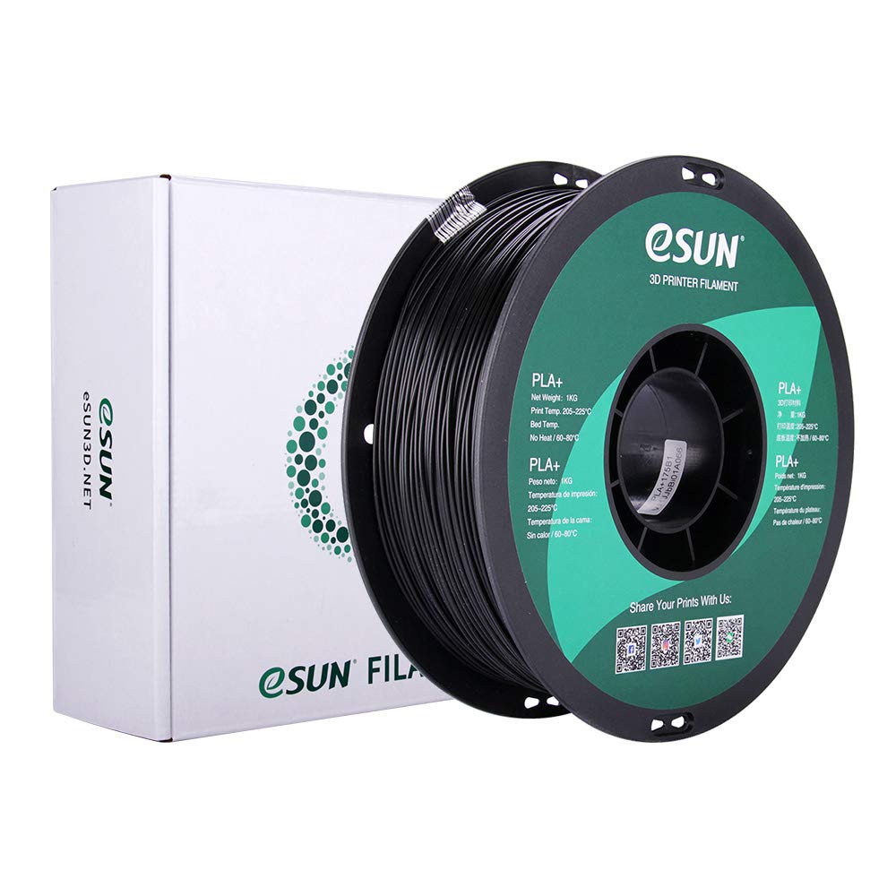 eSUN PLA PRO (PLA+) 3D Printer Filament, Dimensional Accuracy +/- 0.03mm, 1kg Spool, 1.75mm, Black eSUN