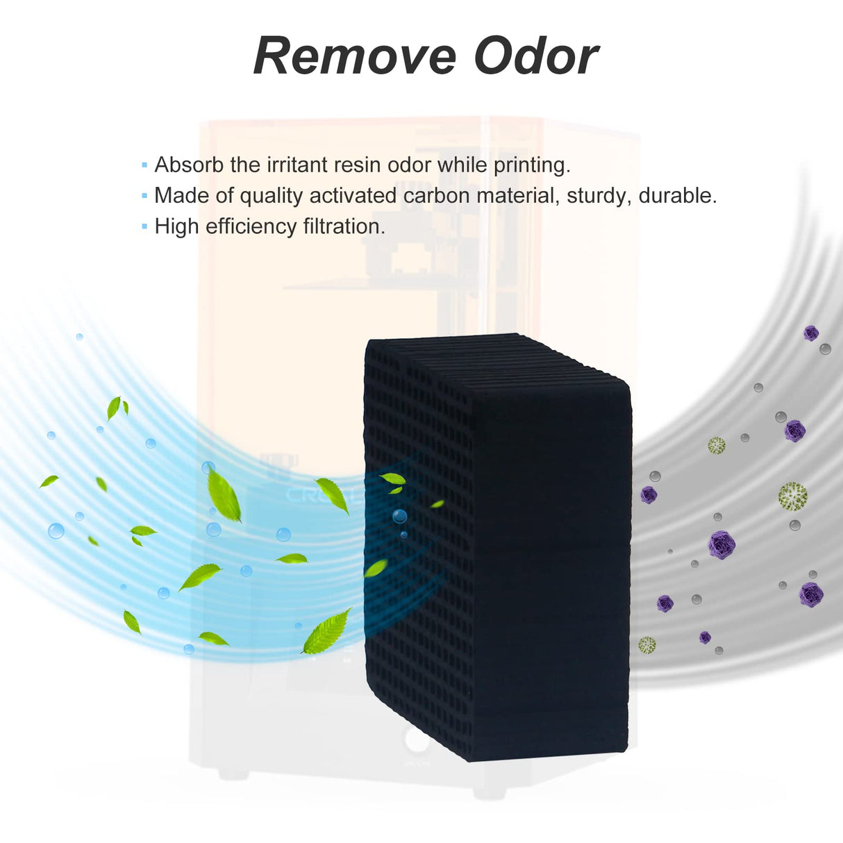 ENOMAKER Replacement Carbon Filters Activated Charcoal Block Parts Resin Air Purifier Charcoal Cube Ultra-Absorption Honeycomb for ELEGOO Anycubic Mini Air Filter LCD DLP Resin 3D Printer(Pack of 6) ENOMAKER