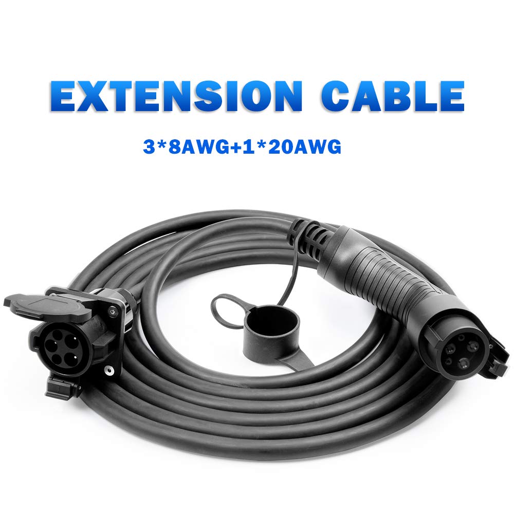 Morec J1772 Extension Cable, 40Amp 20ft EV Extension Cord for EV Charging Stations Morec