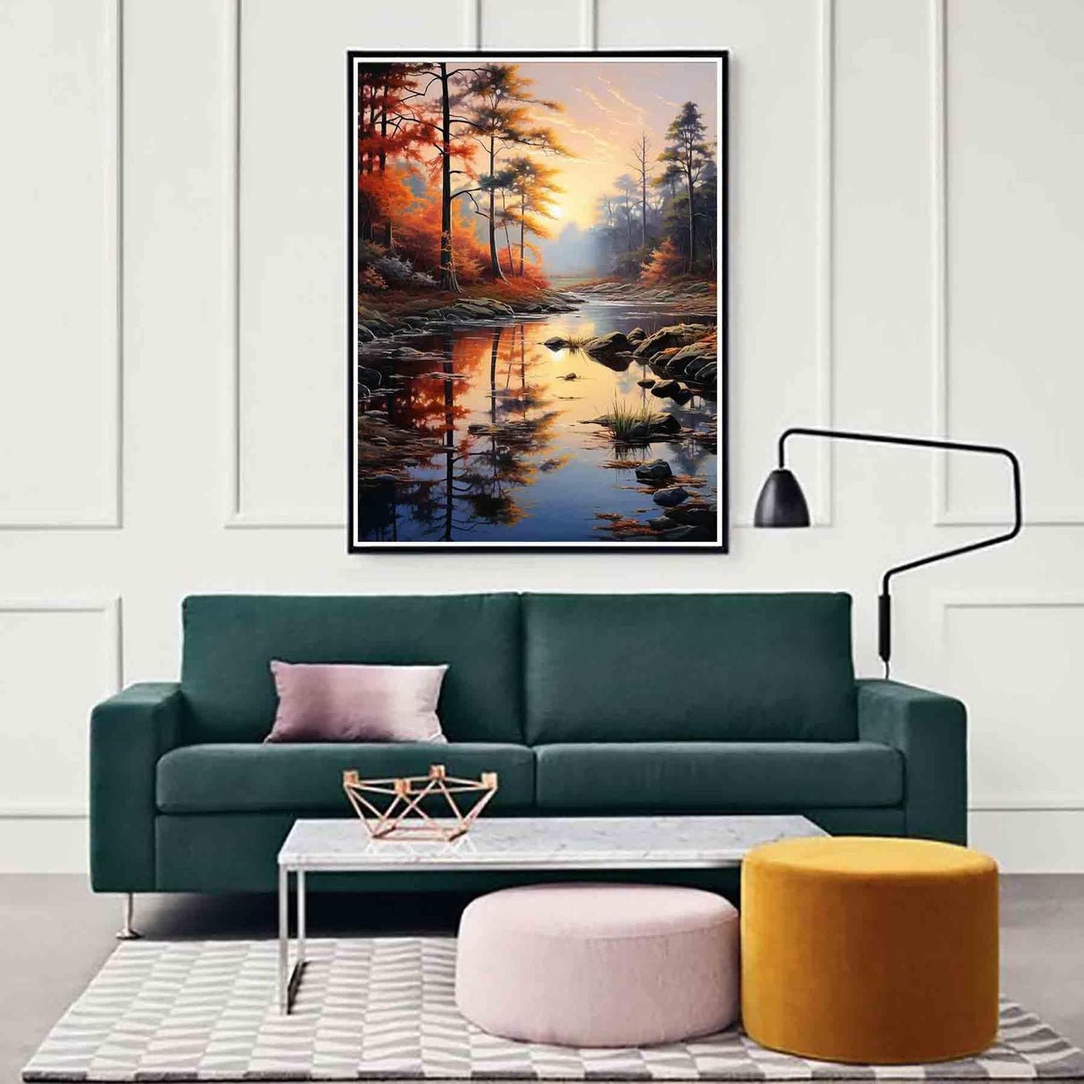 Zariocy 5D Diamond Art Kits for Adults Trees Lakes, DIY Diamond Painting Art Nature Scenery Round Full Drill Crystal Diamond Embroidery Paintings Arts Craft for Home Office Wall Decor 12x16 inch Zariocy