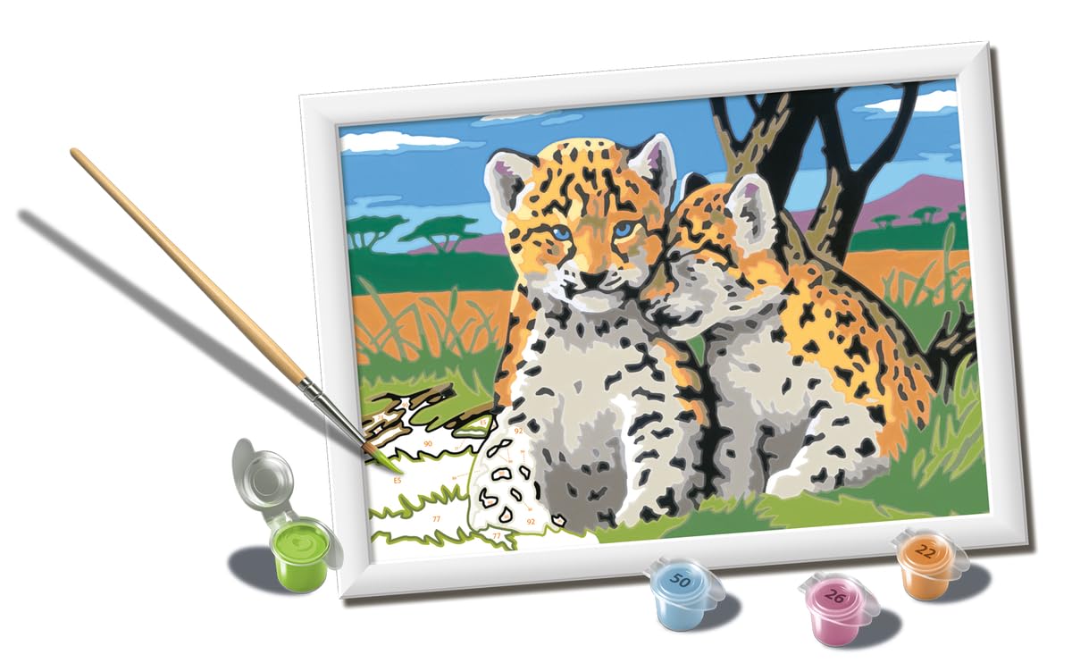 Ravensburger Safari Friends Paint by Numbers Kit for Kids - 20262 - Painting Arts and Crafts for Ages 9 and Up Ravensburger