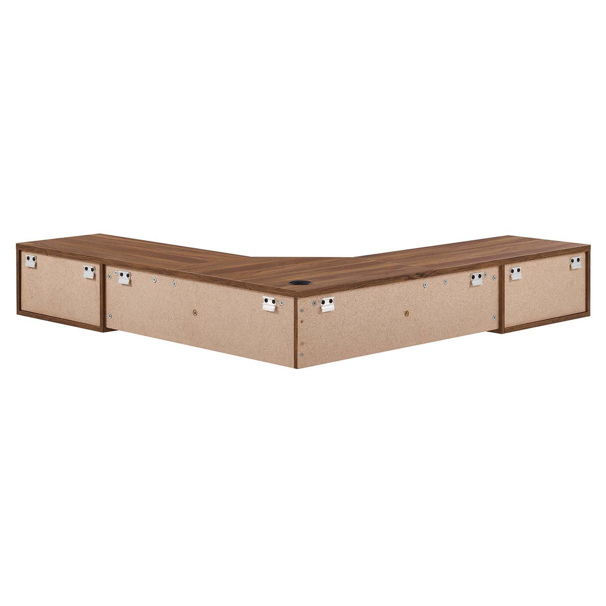 Modway EEI-6181-WAL Render Wall Mount Corner Office Desk, Walnut Modway