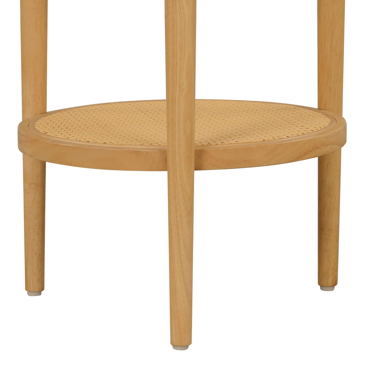 Nathan James Sonia Round Modern Side Accent or End Living Bedroom and Nursery Room, 1 Table, Light Brown Wood Nathan James