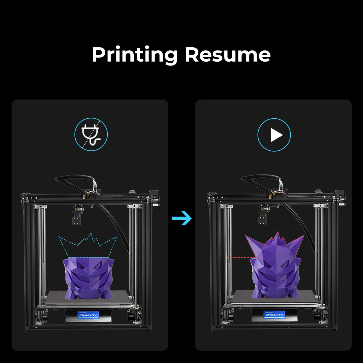 Creality 3D Printer Ender 5 Plus Printer with Auto Bed Leveling Sensor Kit, Dual Z-Axis Touch Screen and Glass Bed Large Printing Size 350x350x400mm Creality