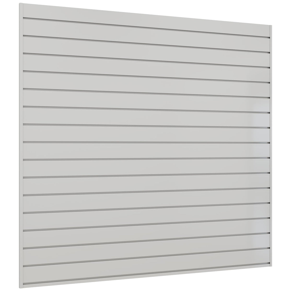 Neoaider Slatwall Panel 4 FT x 4 FT, Interlocking Slat Wall Paneling, Wall Mounted PVC Wallpanel, Suitable for Garage Storage and Organizer, Slatwall Board, Shelves - Grey Neoaider