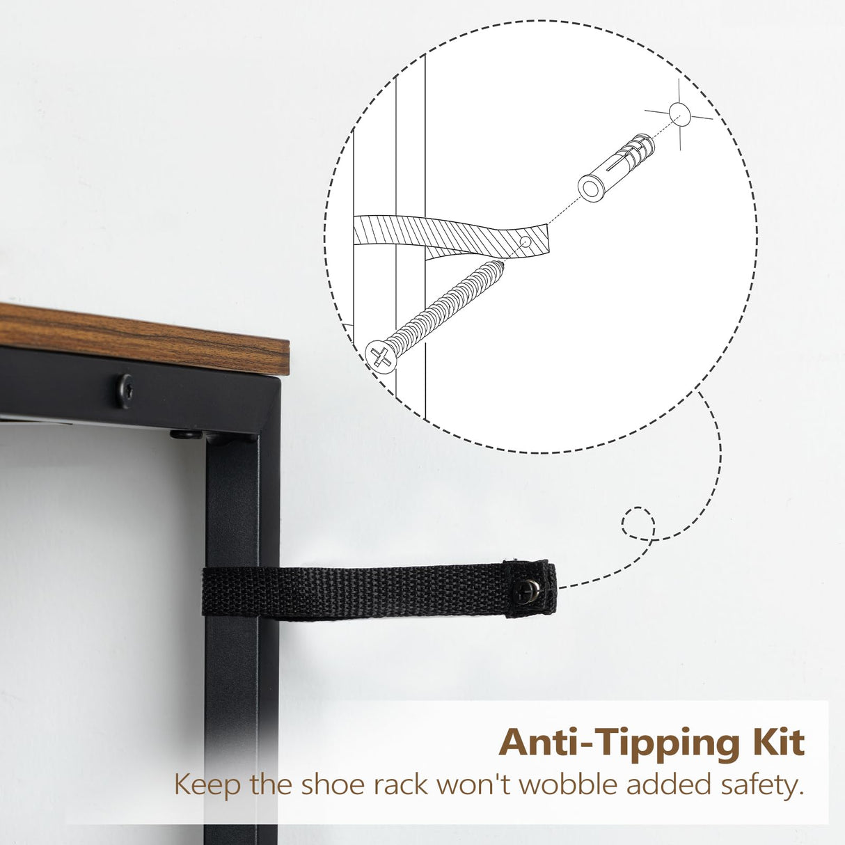 MAHANCRIS 10-Tier Shoe Rack, Shoe Organizer for Entryway, Large Capacity Shoe Shelf, for 36-40 Pairs of Shoes, Stable Sturdy, Shoe Storage with 9 Metal Mesh Shelves, Rustic Brown SRHR1101Z MAHANCRIS