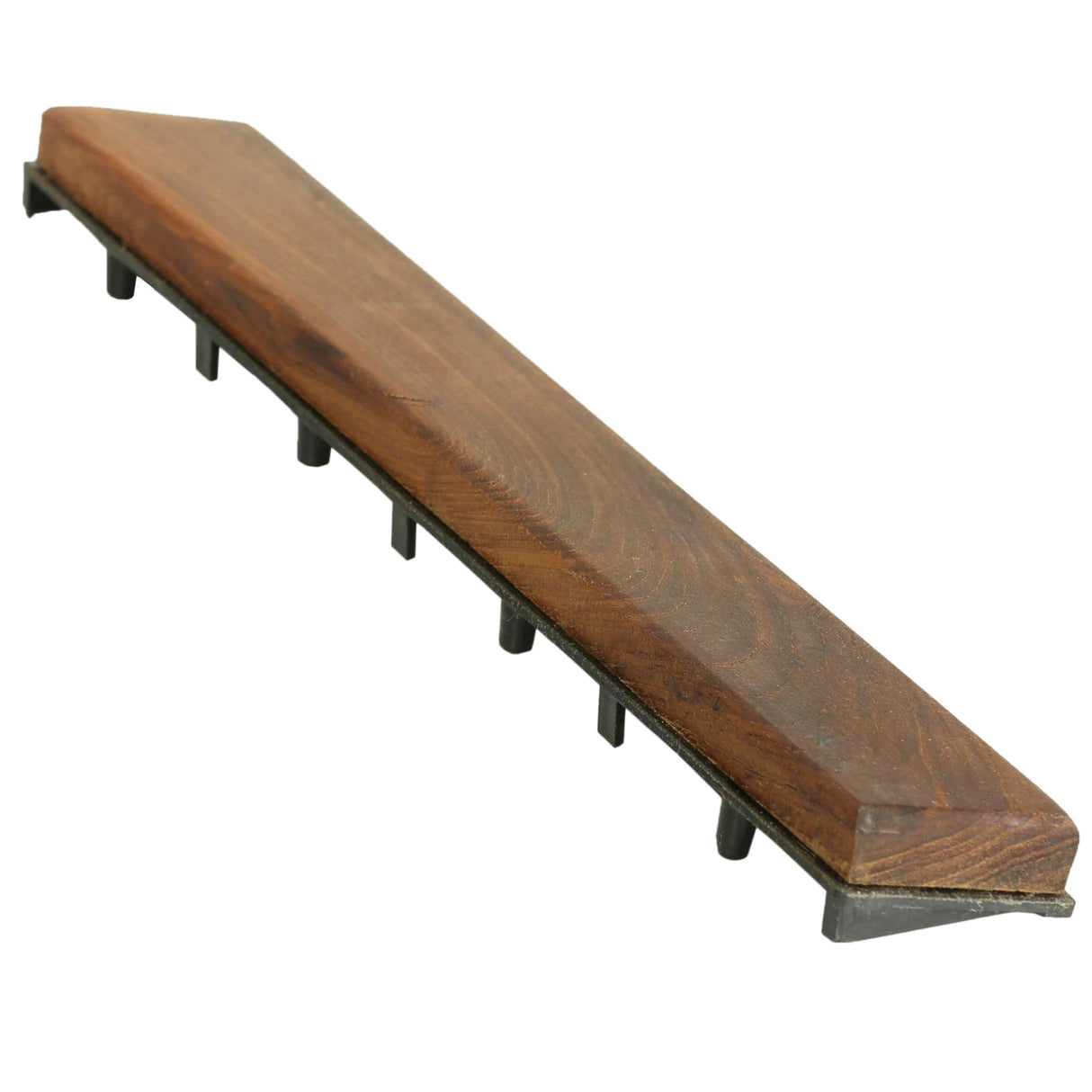 Bare Decor BARE-WF2013 EZ Loop Ends Side Trim Piece Interlocking Flooring in Solid Teak Wood, Brown, 8 Count Bare Decor