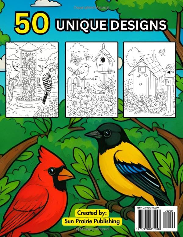 Stress Relief: Adult Coloring Book with Birds, Nature Scenes, Flowers, and Mindful Designs for Relaxation (Flower coloring book set | Birds, ... books for adults and kids of all ages) Majosta