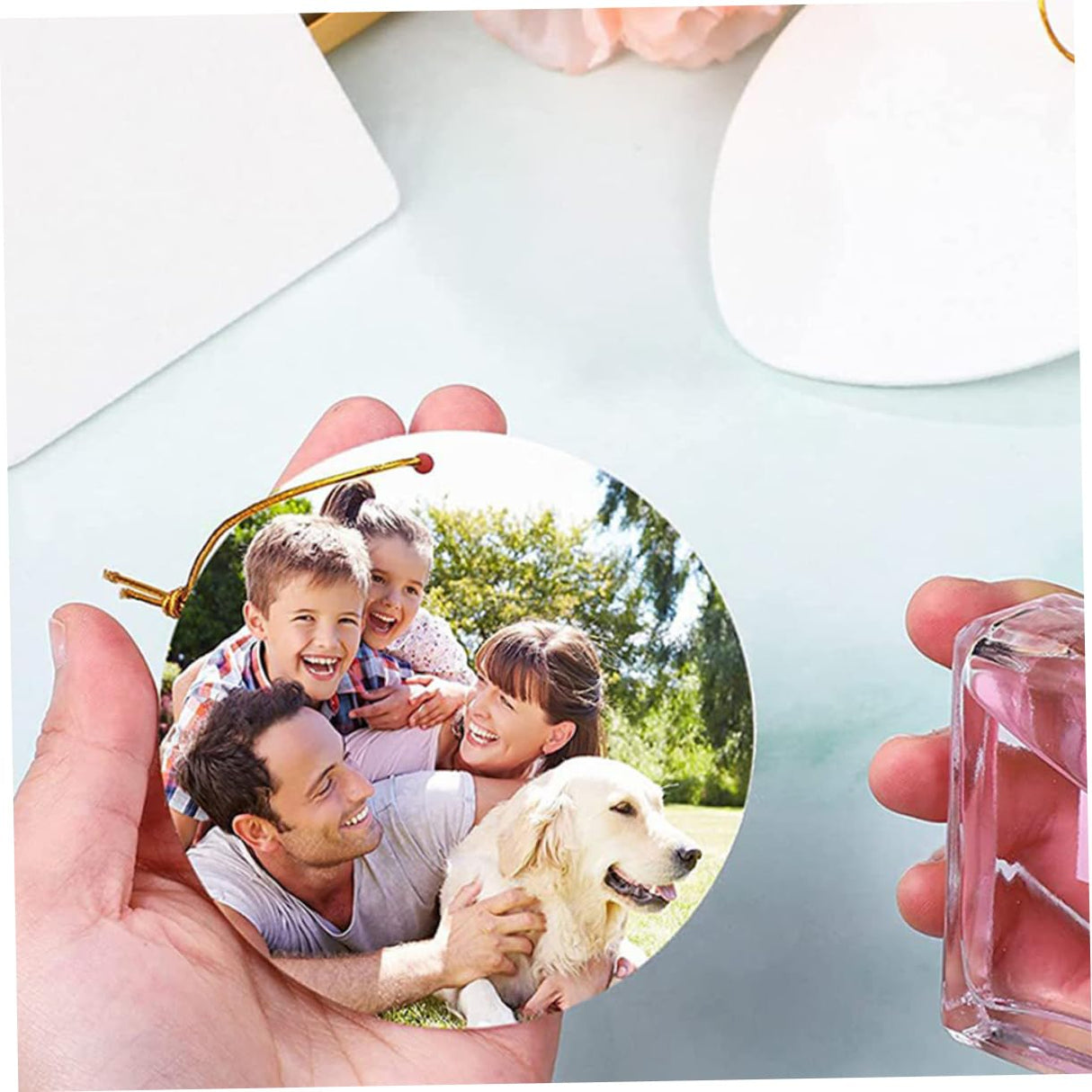 GRADENEVE 40 Pcs Sublimation Blanks DIY Sublimation Blanks White Sublimation Car Air Freshener DIY Felt GRADENEVE