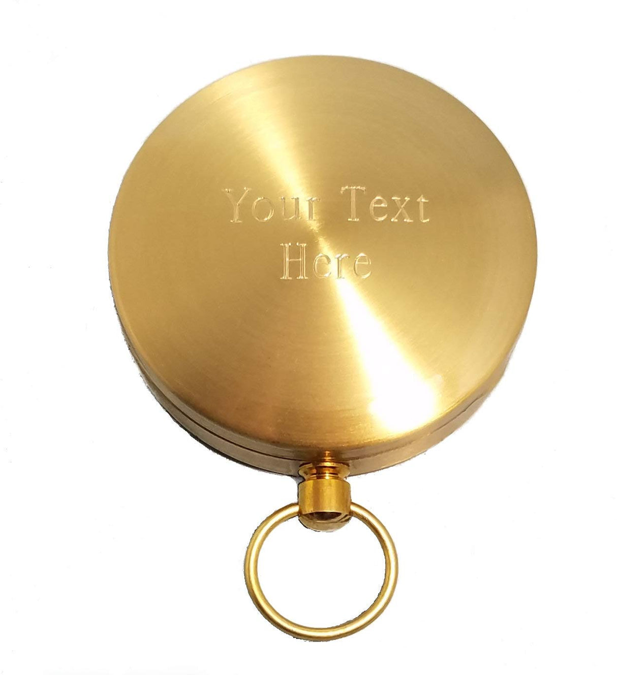 Glow in The Dark, Waterproof, Gold Brass Pocket Compass for Camping, Hiking, Wilderness Backpacking, Survival Gear Pack Orienteering Hunting Navigation Tool Gift for Kids, Adults (My Own Text) Stanley London