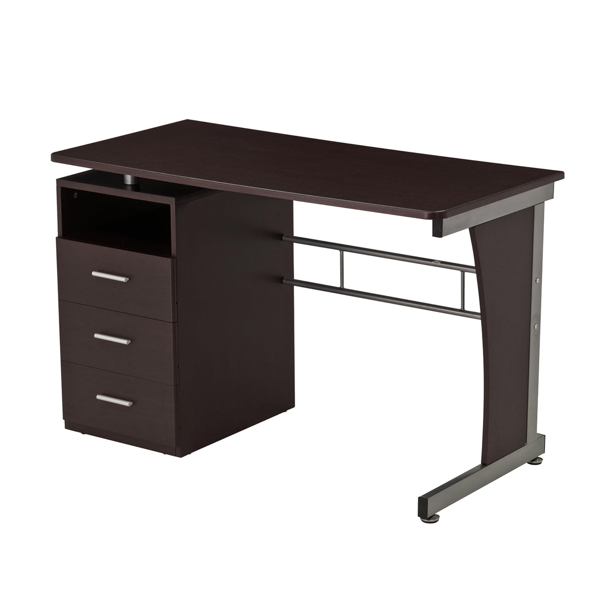 Techni Mobili 48 In Computer Desk with Drawers – Home Office Desks with Storage – Heavy-Duty and Moisture-Repellant with Storage Drawers Techni Mobili