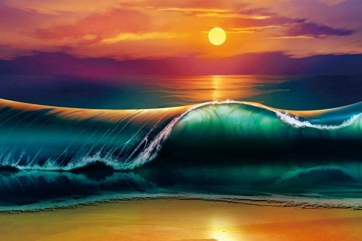 Ingooood- Jigsaw Puzzles 1000 Pieces for Adult- Tranquil Series- Island Sunset_IG-0550 Entertainment Wooden Puzzles Toys Ingooood