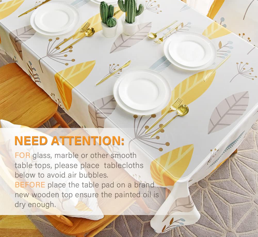 VeeCano 24X48 Inch Clear Plastic Table Protector PVC Vinyl Kitchen Dinner End Coffee Table Top Cover Cloth Wood Furniture Protective Runner Liner Pad for Console Office Garden Picnic Table VeeCano