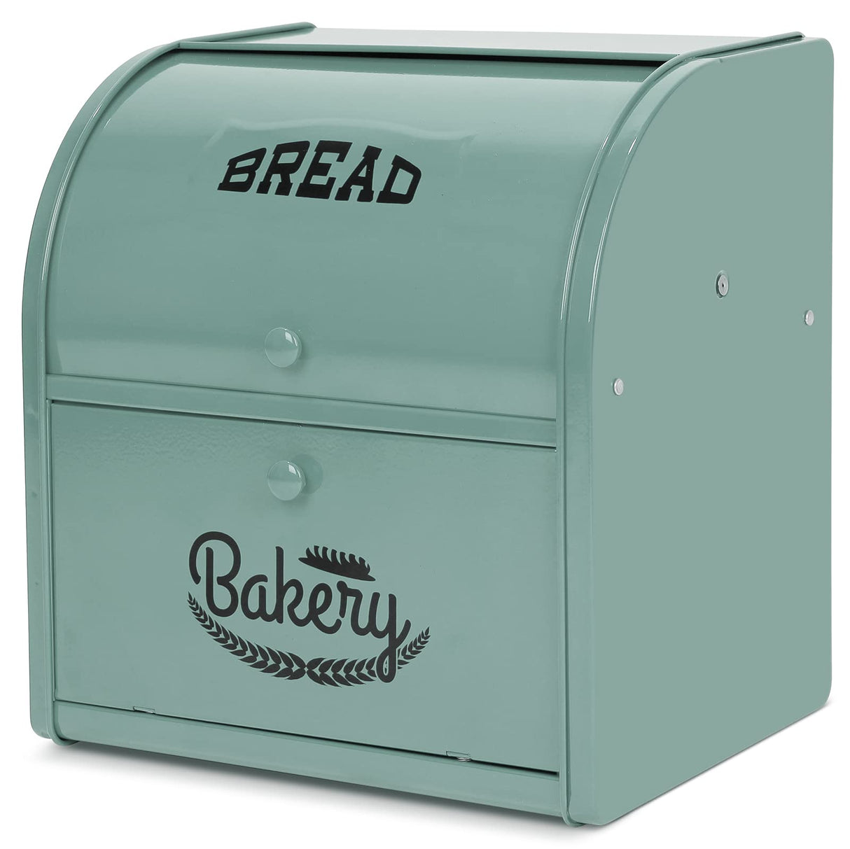 Olebes Bread Box, Metal Bread Box For Kitchen Countertop, Bread Storage Container Holds 2 Loaves Of Bread, High Capacity Breadbox, Bread Holder Suit Farmhouse Kitchen Decor For Counter Olebes