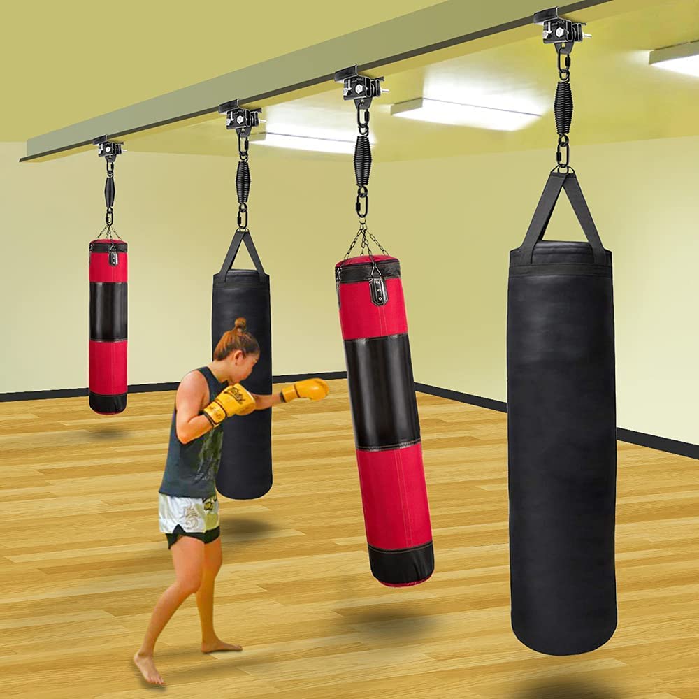 BeneLabel Punching Bag Hanger for Beam, Heavy Bag Mount, Heavy Duty Boxing Bag Mount with Carabiner, Adjustable and Stable Heavy Bag Bracket for Home Gym, 900LB Capacity BeneLabel
