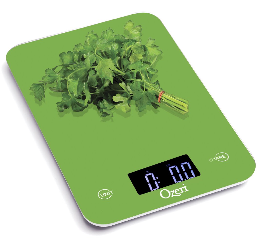 Ozeri Touch Professional Tempered Glass Digital Kitchen Scale, Lime Green Ozeri