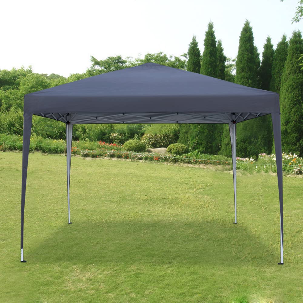 Panana Pop Up Outdoor Gazebo 8.2''x8.2'' Marquee Garden Awning Tent Folding Canopy with 4 Sidewall and Carrying Bag for Festival Wedding Party 2.5MX2.5M (2.5x2.5m, Gray) Panana