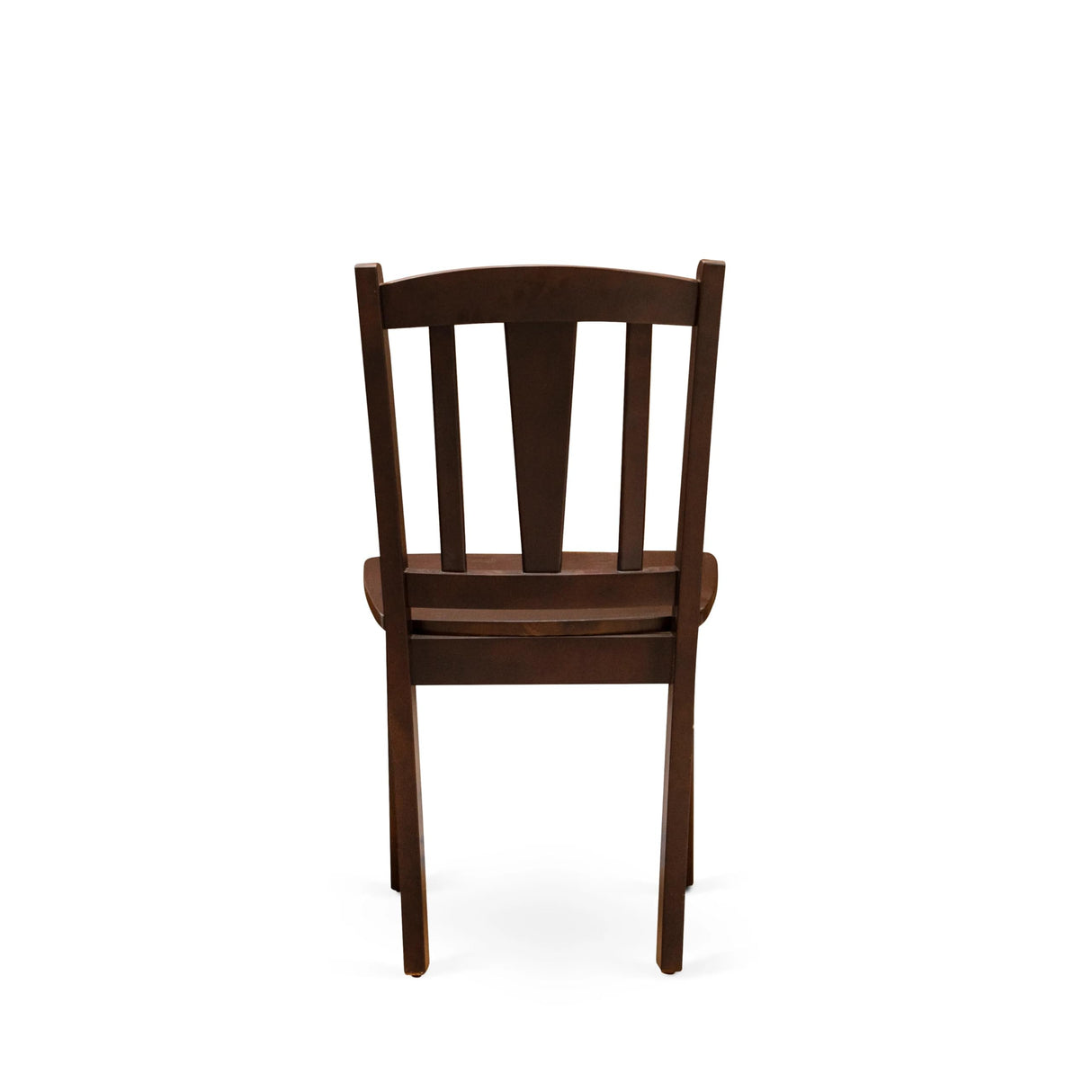 East West Furniture DLC-MAH-W Dublin Dining Chairs - Slat Back Solid Wood Seat Chairs, Set of 2, Mahogany East West Furniture