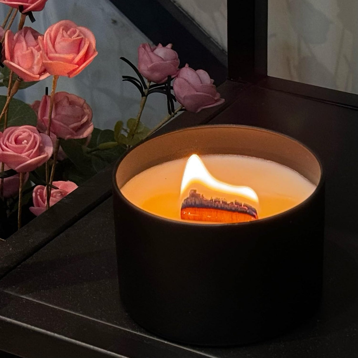 Extra Wide Wooden Wicks 3cm Wide Candle Wicks 5.1 X 1.2 Inch Natural Candle Wood Wicks with Stand Candle Cores for DIY Candle Making Craft(50pcs )(Use Two Wicks) Phinicco